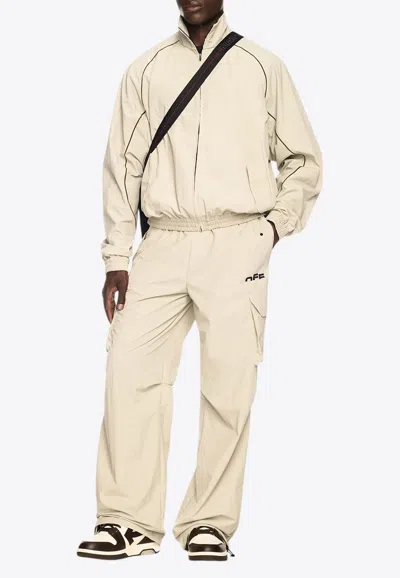 Off-white Shared Logo Track Pants In Beige