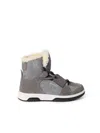 Off-white Shearling Trim Winter Boots In Multi