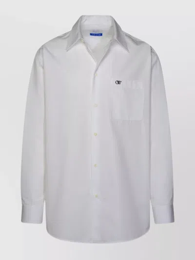 Off-white Shirt Cotton Chest Pocket In White