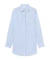 Off-white Striped Over Shirt Dress In Multi