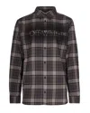 Off-white Dark Grey Cotton Spray Book Check Flan Reg Shirt In Gray