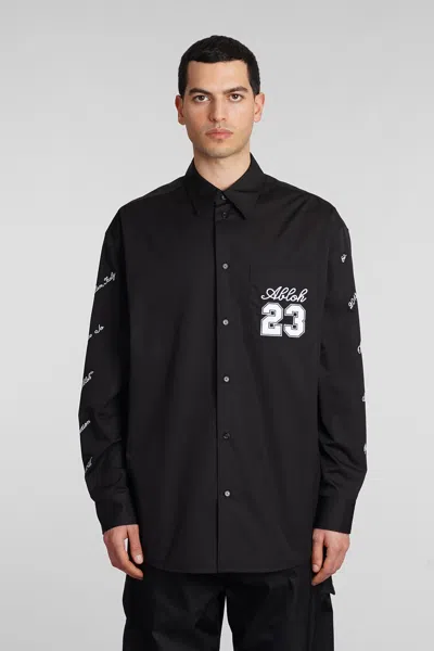 OFF-WHITE SHIRT IN BLACK COTTON