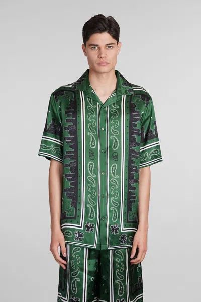 Off-white Shirt In Green Viscose