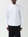 Off-white Poplin Cross-belt Button-front Shirt In 白色
