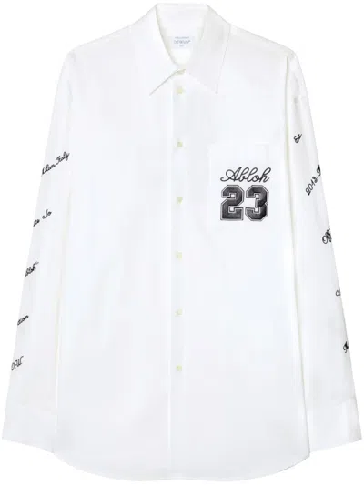 OFF-WHITE LOGO EMBROIDERY SHIRT