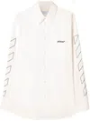 Off-white Off White Men Diag Outl Shirt Jacket In White
