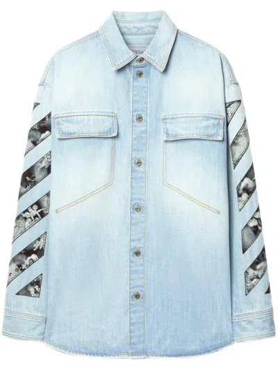 Off-white Off White Shirts In Blue