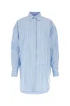 Off-white Embroidered Poplin Shirt Dress In 4001