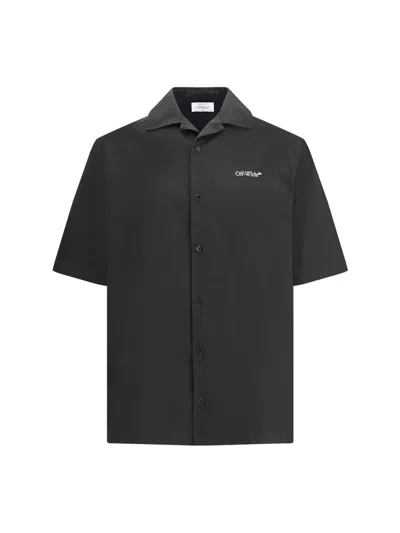 Off-white Short-sleeved Shirt In Black