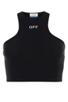 Off-white Off White "off Stamp" Ribbed Tank Top In Black