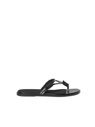 OFF-WHITE SHOELACE FLAT SANDAL