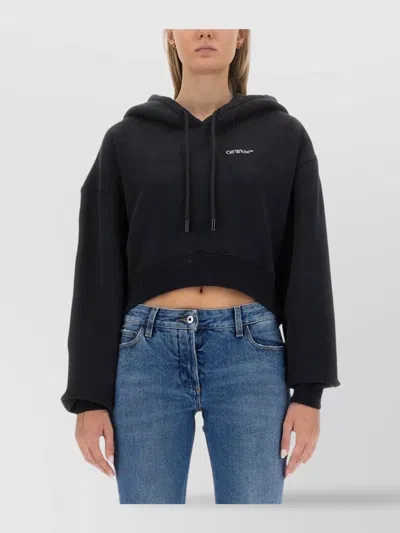 Off-white Short Hooded Sweater Drawstring