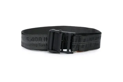 Pre-owned Off-white Short Industrial Belt (ss21) Black