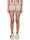 Off-white Tie-dye Patterned Shorts For Summer In Neutral