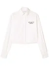 Off-white Embroidered Detail Poplin Cropped Shirt