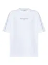Off-white Regular Fit Cotton T-shirt With Printed Design In White