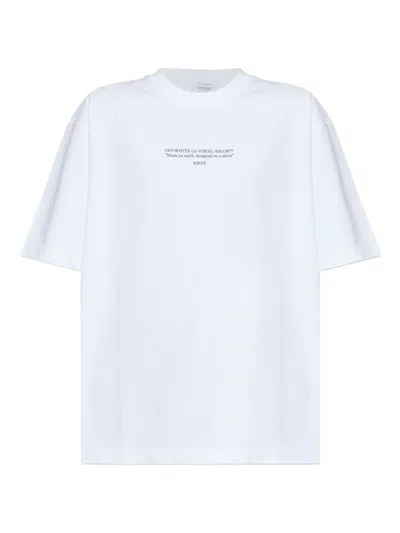 Off-white Short-sleeve Cotton T-shirt In White
