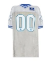 Off-white Mesh-insert Jersey Dress In Gray