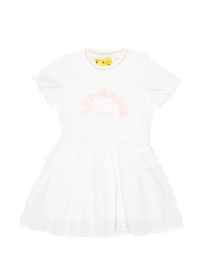 Off-white Kids' Short-sleeve Dress In White