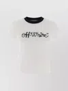 Off-white Short Sleeve Logo T-shirt With Contrast Collar In White
