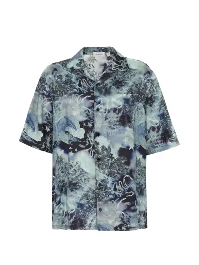 Off-white Short-sleeve Printed Shirt In Multi