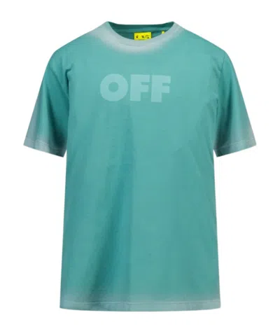 Off-white Short Sleeve T-shirt In Green