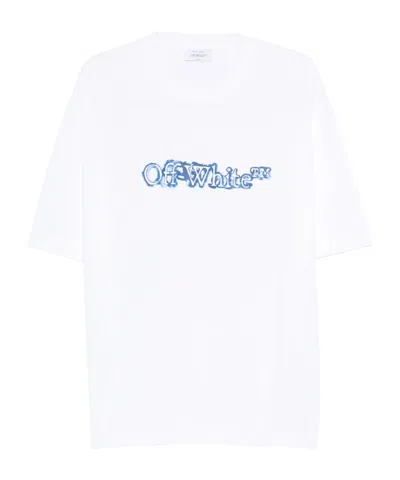 Off-white Cloudy Arrow Skate Cotton T-shirt In White