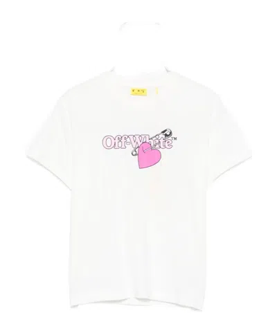 Off-white T-shirt Mit Grafischem Print In White