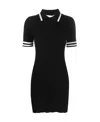 Off-white Short Sleeved Knitted Dress In Black