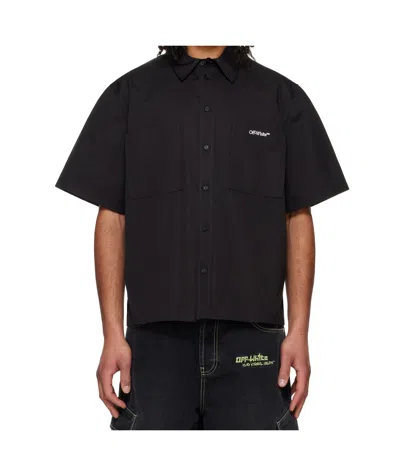 Off-white Short-sleeved Shirt In Black