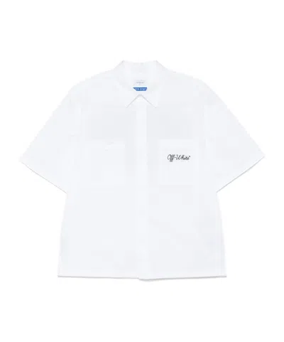 Off-white Short-sleeved Shirt In White
