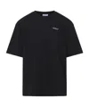 Off-white Graphic Print Short Sleeve Crew Neck T-shirt In Black