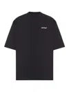Off-white Graphic Print Short Sleeve Crew Neck T-shirt In Black