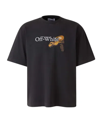 Off-white Washed Black Cupid Arrow Skate Logo T-shirt