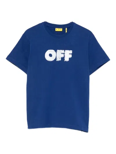 Off-white Short-sleeved T-shirt In Blue