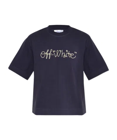 Off-white Short-sleeved T-shirt In Blue