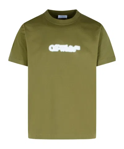 Off-white Short-sleeved T-shirt In Green