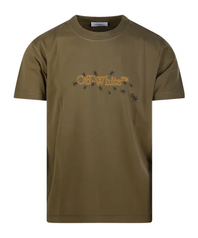 Off-white Short-sleeved T-shirt In Green