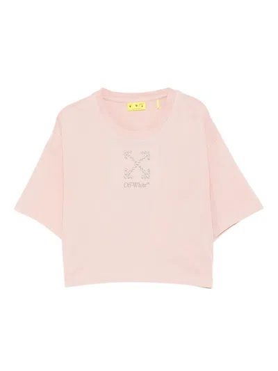 Off-white Short-sleeved T-shirt In Pink
