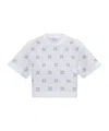 Off-white Monogram-embroidered Cropped T-shirt In White