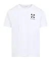 Off-white Arrow Print Slim Fit Cotton T-shirt In White