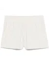 Off-white Elastic Waist Shorts In White