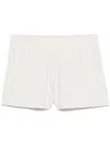Off-white Elastic Waist Shorts In White
