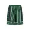 Off-white Off White Omcb092 S24 Fab001 Man Willow Bou Short In Green