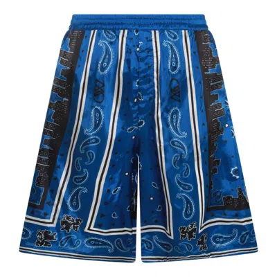 Off-white Blue Midi Shorts