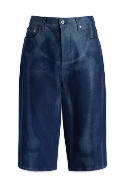 Off-white Body Scan Bermuda Shorts In Blue