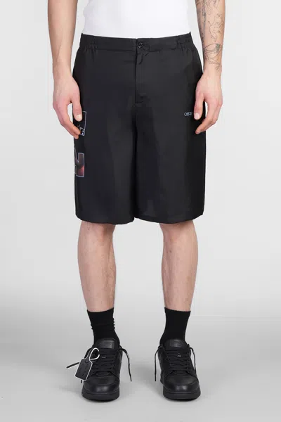 Off-white Shorts In Black Silk