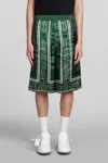 Off-white Off White Omcb092 S24 Fab001 Man Willow Bou Short In Green