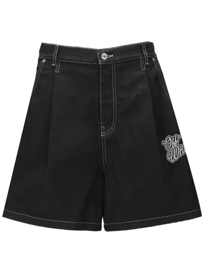 Off-white Off White Shorts In Raw Black