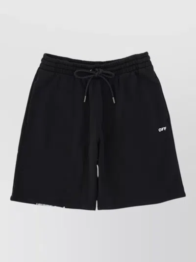 Off-white Shorts Side Pockets Back Pocket Graphic In Black